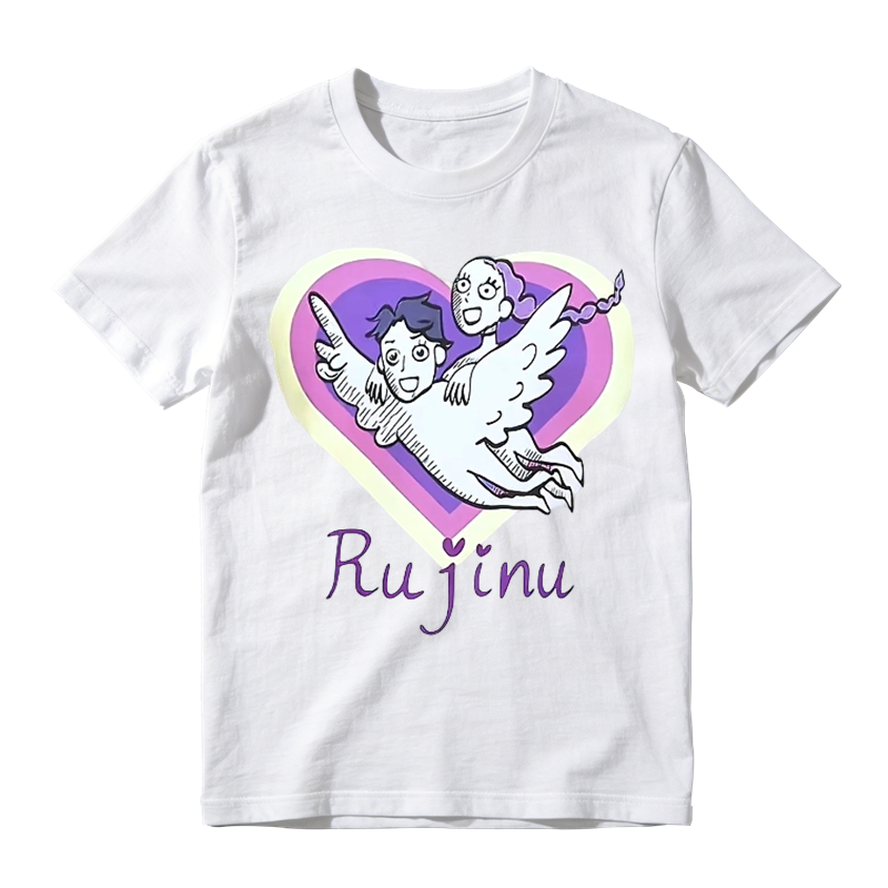 Rujinu Rumi and Jinu Heart Wings Kpop Demon Hunters Fan Art Graphic T-Shirt