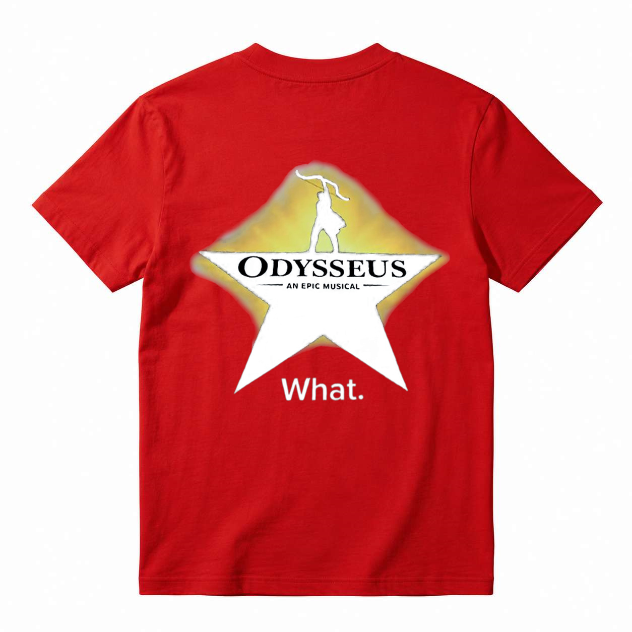 Funny Odysseus Epic Musical What Meme Star Silhouette T-Shirt Greek Myth Theater Lovers Casual Tee