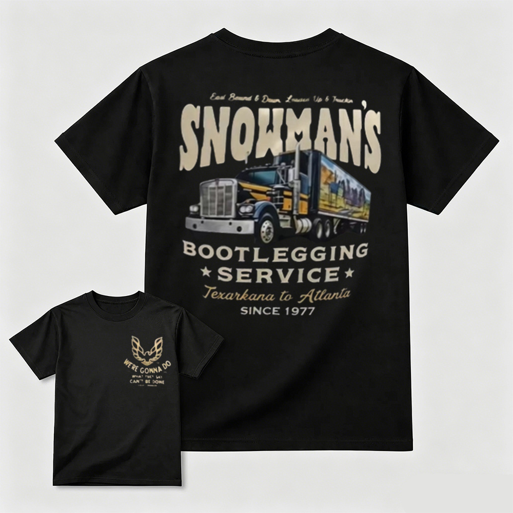 Vintage Snowmans Truck Graphic T-Shirt – Retro American Road Trip Print Tee