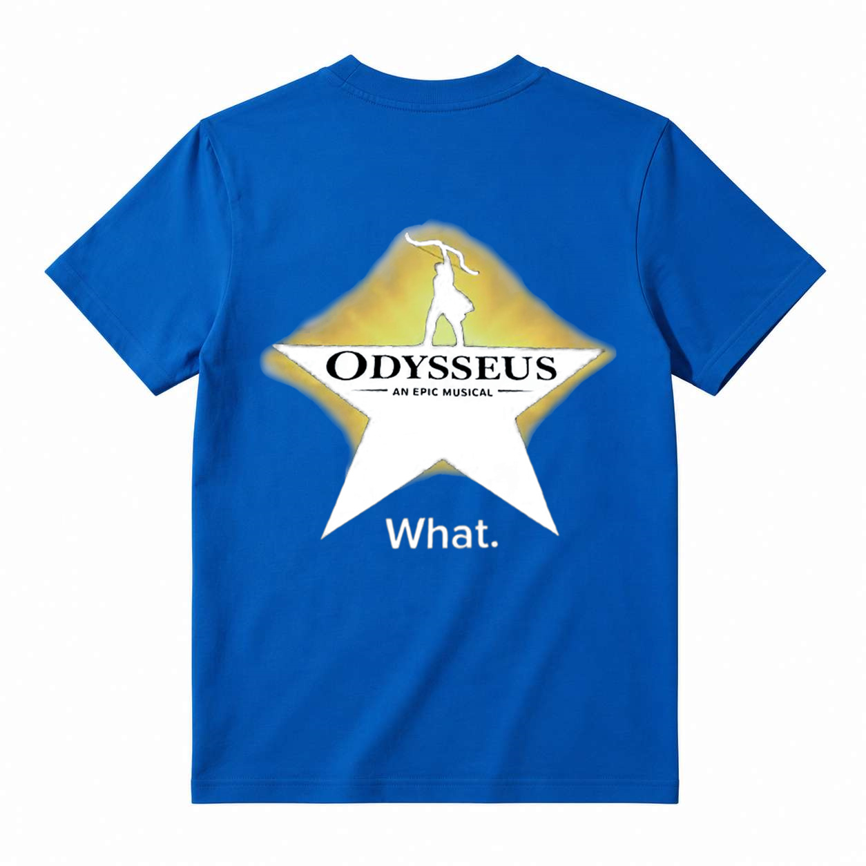 Funny Odysseus Epic Musical What Meme Star Silhouette T-Shirt Greek Myth Theater Lovers Casual Tee