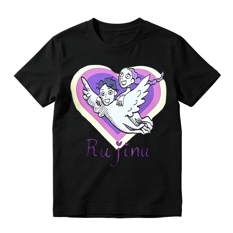 Rujinu Rumi and Jinu Heart Wings Kpop Demon Hunters Fan Art Graphic T-Shirt