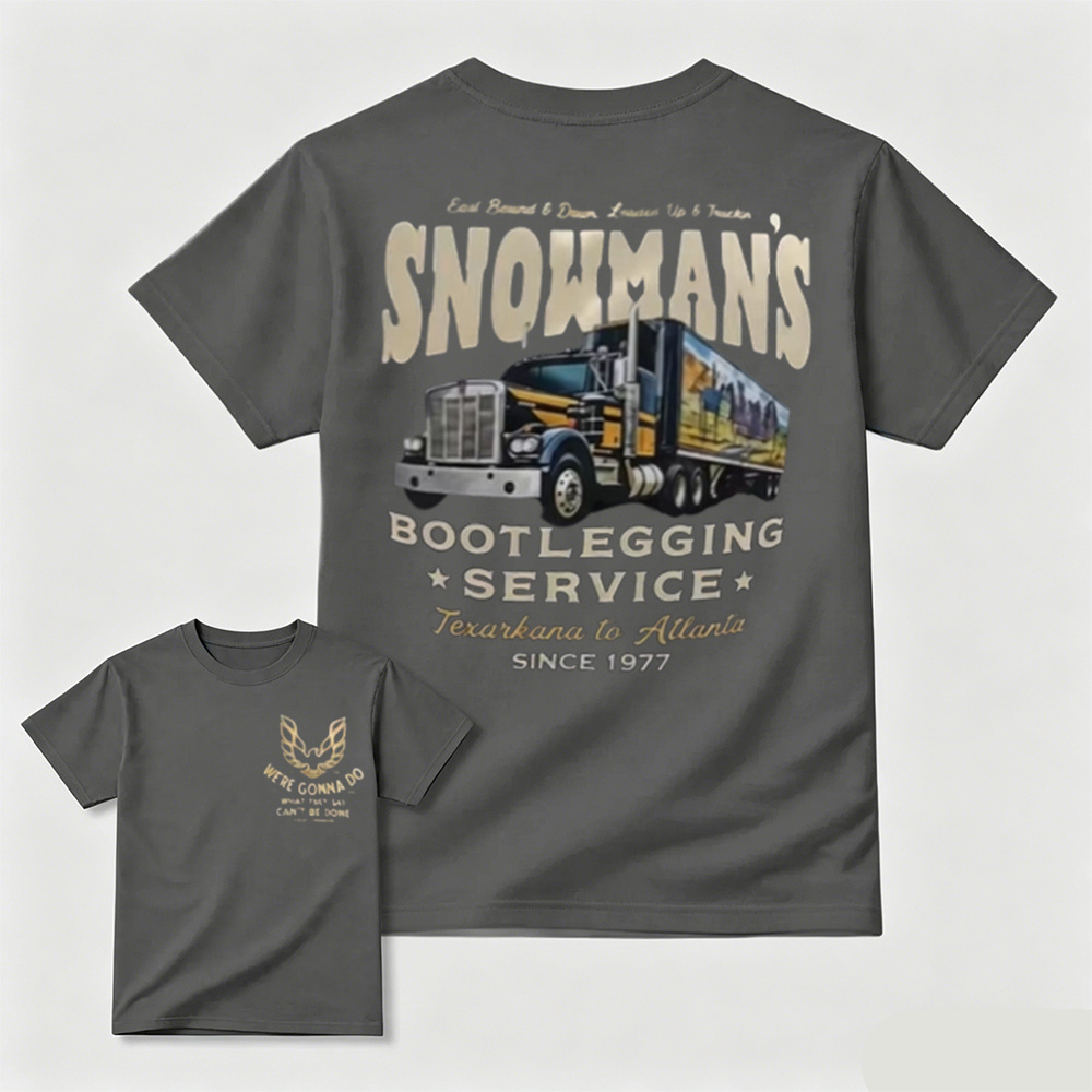 Vintage Snowmans Truck Graphic T-Shirt – Retro American Road Trip Print Tee