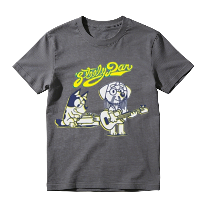 Funny Cartoon Dog Rock Band Steely Dan T Shirt