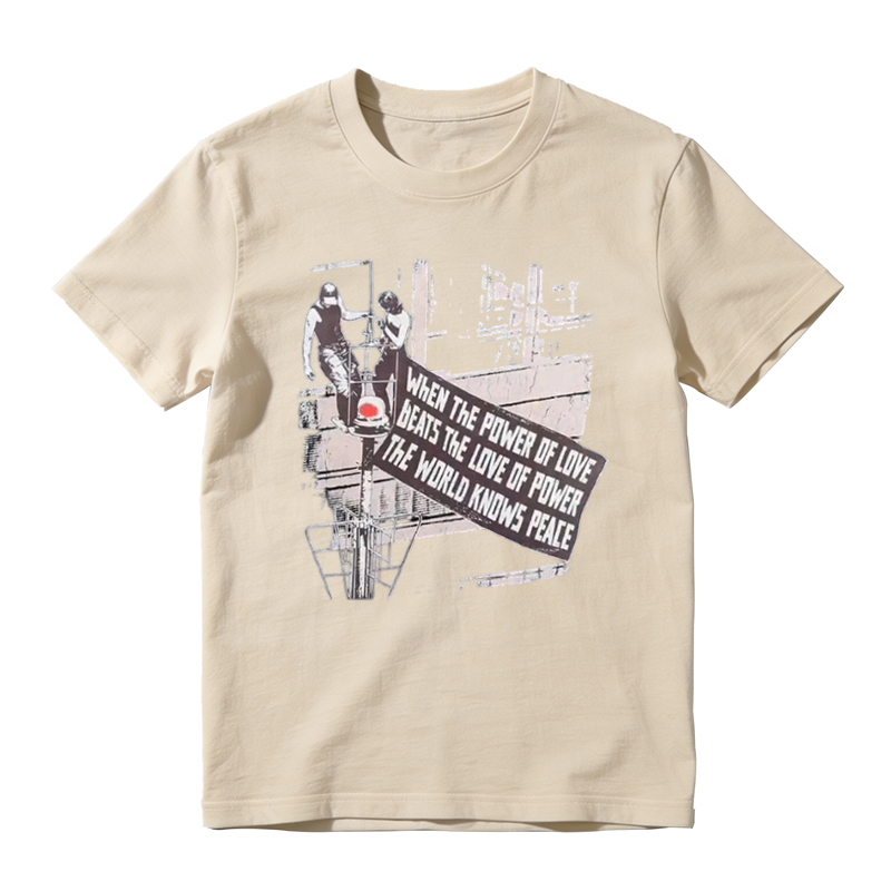 Vintage "Power of Love" Graphic T-Shirt – Retro Streetwear Cotton Tee