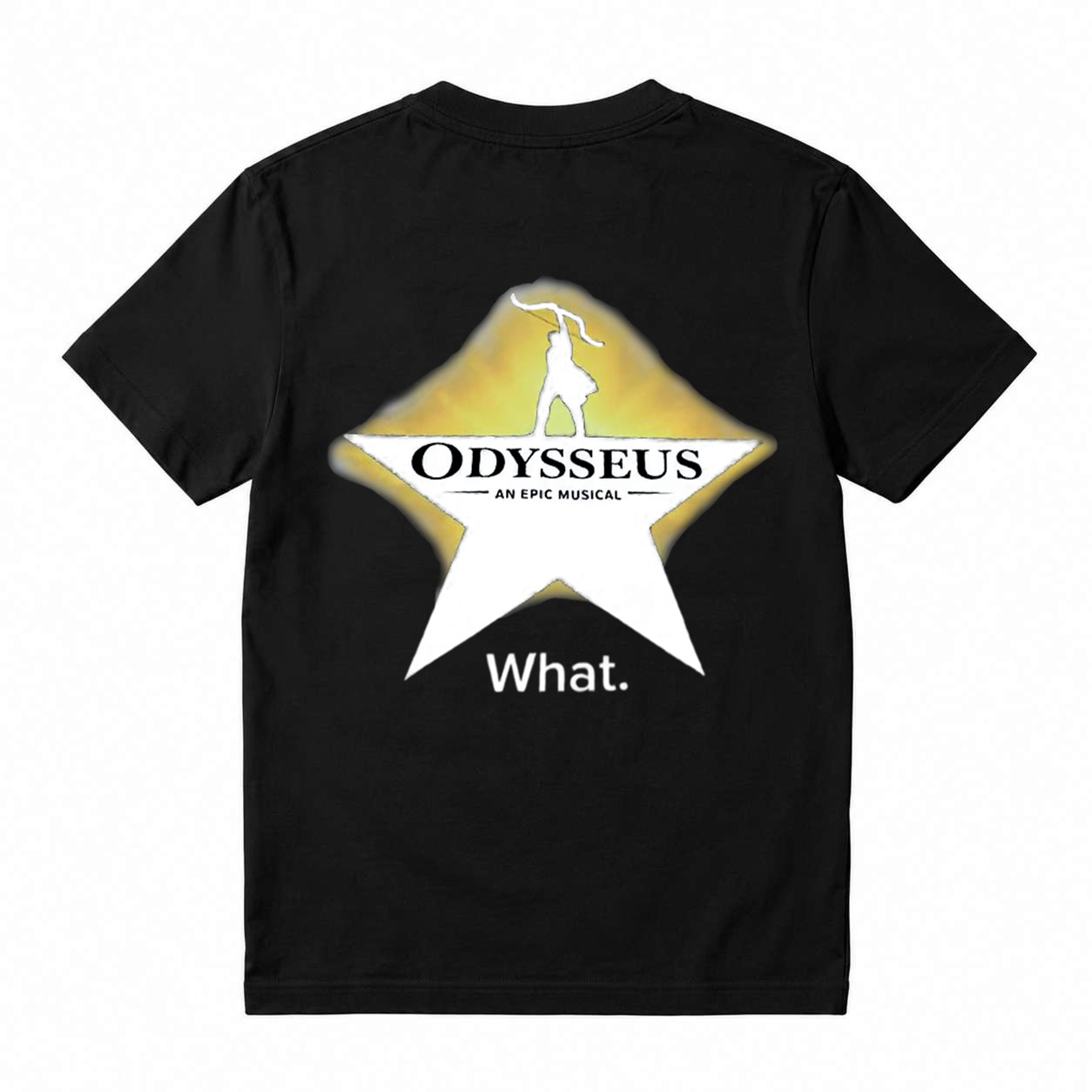 Funny Odysseus Epic Musical What Meme Star Silhouette T-Shirt Greek Myth Theater Lovers Casual Tee