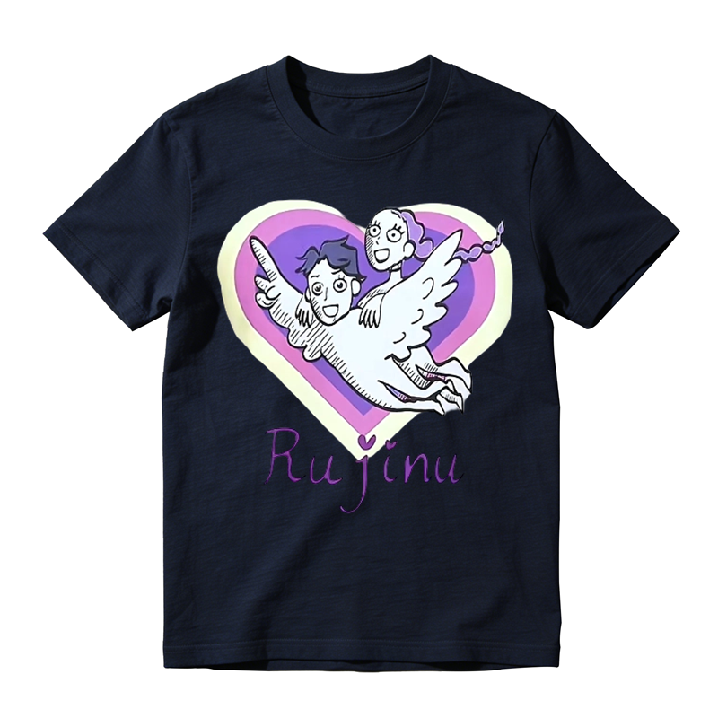 Rujinu Rumi and Jinu Heart Wings Kpop Demon Hunters Fan Art Graphic T-Shirt