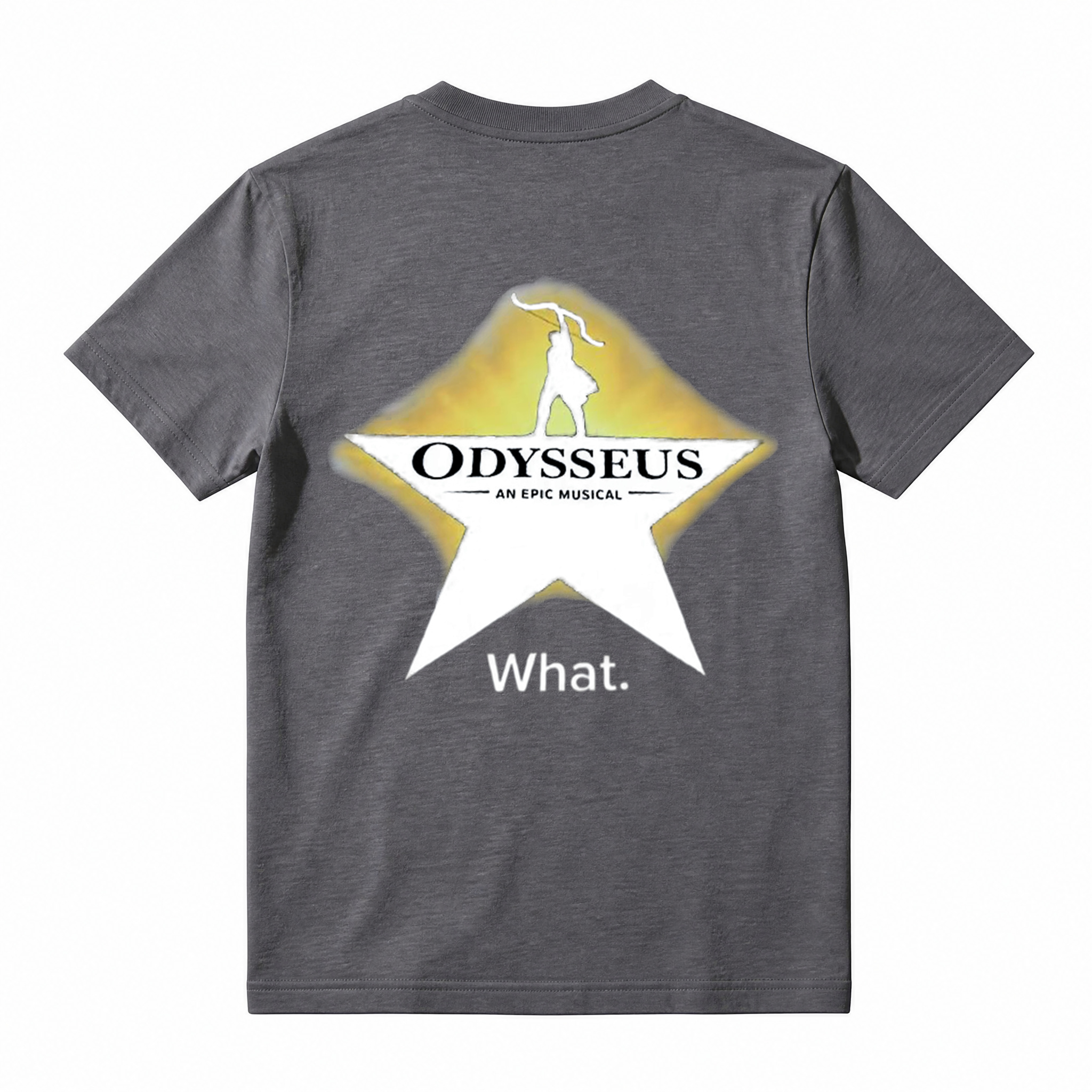 Funny Odysseus Epic Musical What Meme Star Silhouette T-Shirt Greek Myth Theater Lovers Casual Tee