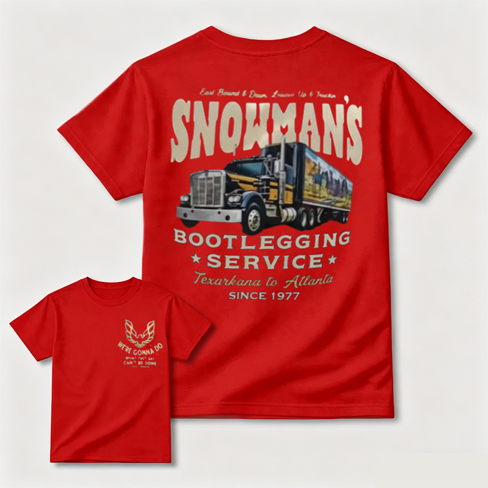 Vintage Snowmans Truck Graphic T-Shirt – Retro American Road Trip Print Tee