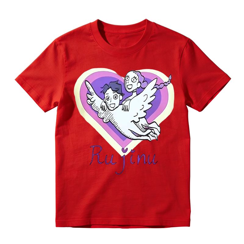 Rujinu Rumi and Jinu Heart Wings Kpop Demon Hunters Fan Art Graphic T-Shirt
