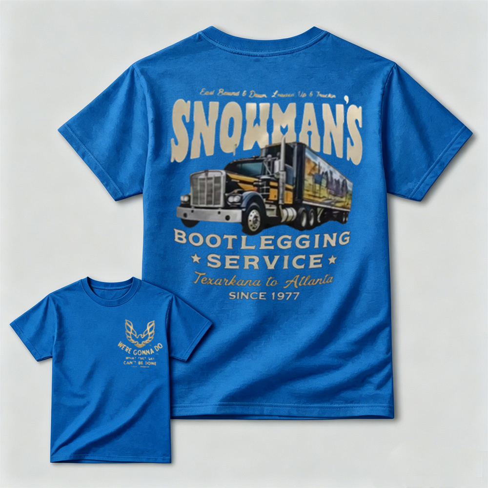 Vintage Snowmans Truck Graphic T-Shirt – Retro American Road Trip Print Tee