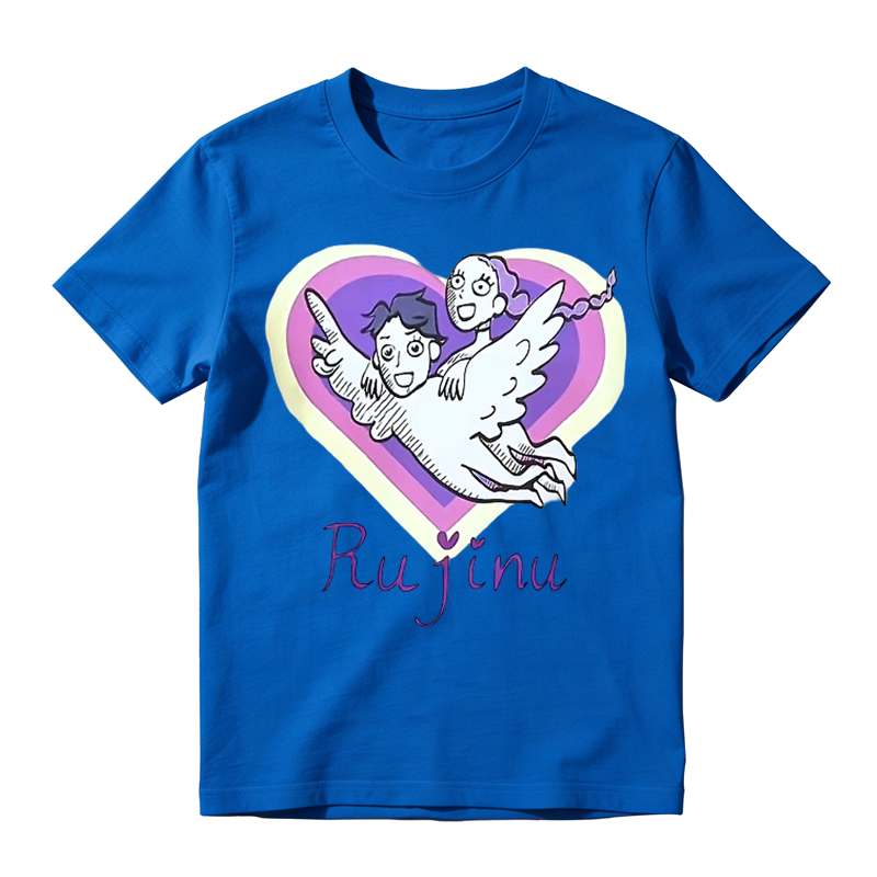 Rujinu Rumi and Jinu Heart Wings Kpop Demon Hunters Fan Art Graphic T-Shirt