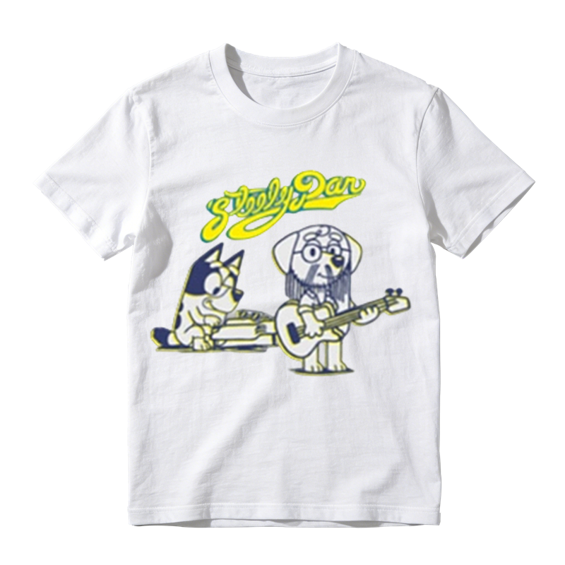 Funny Cartoon Dog Rock Band Steely Dan T Shirt