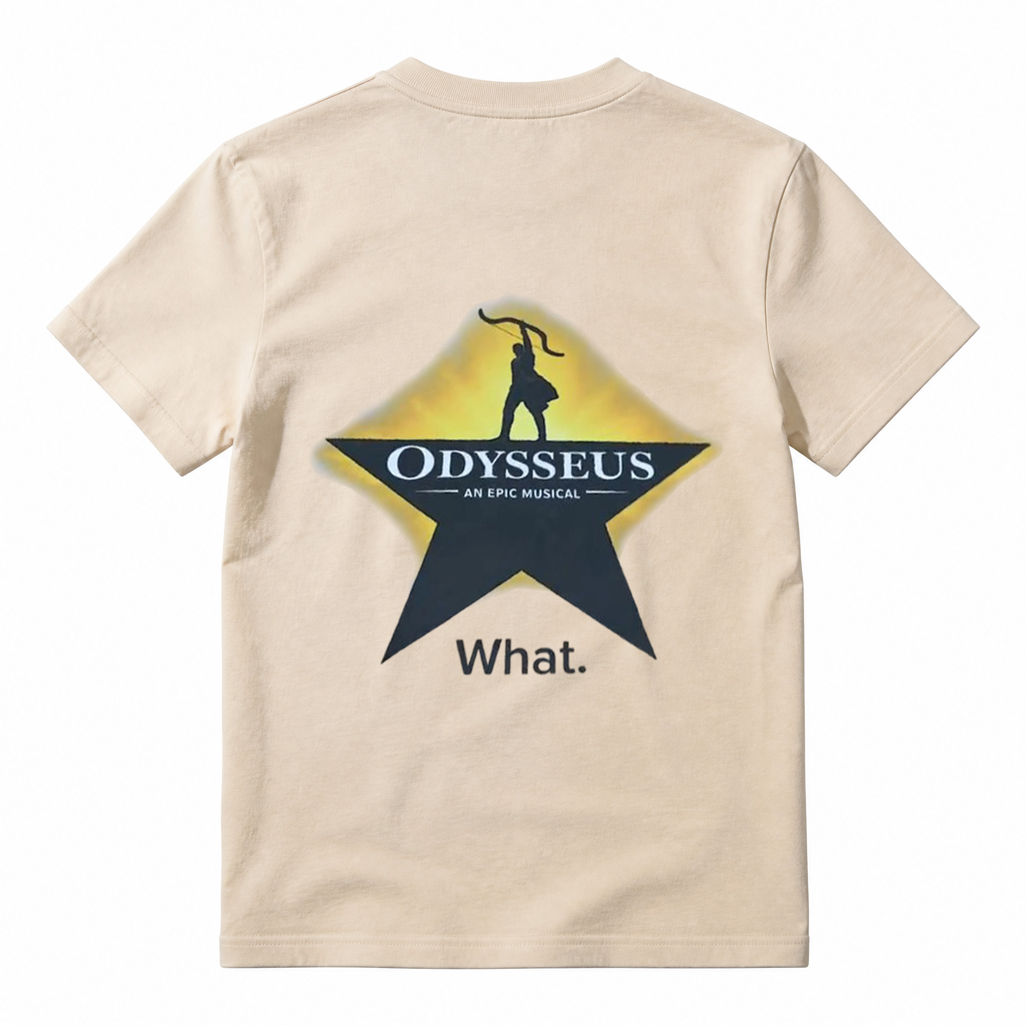 Funny Odysseus Epic Musical What Meme Star Silhouette T-Shirt Greek Myth Theater Lovers Casual Tee