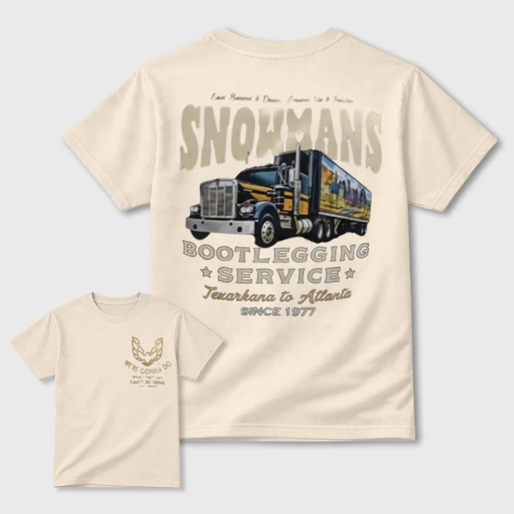 Vintage Snowmans Truck Graphic T-Shirt – Retro American Road Trip Print Tee