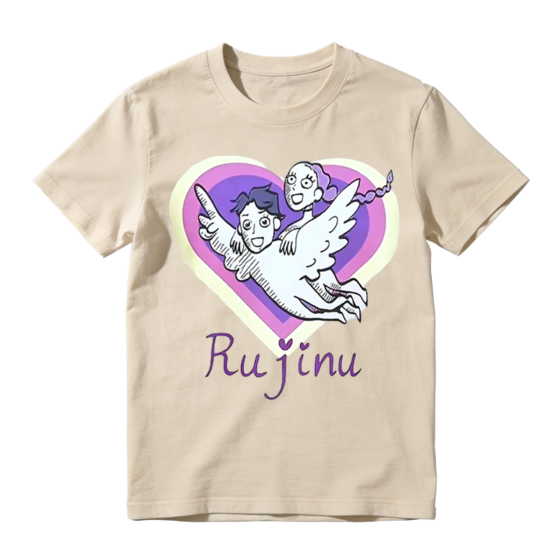 Rujinu Rumi and Jinu Heart Wings Kpop Demon Hunters Fan Art Graphic T-Shirt