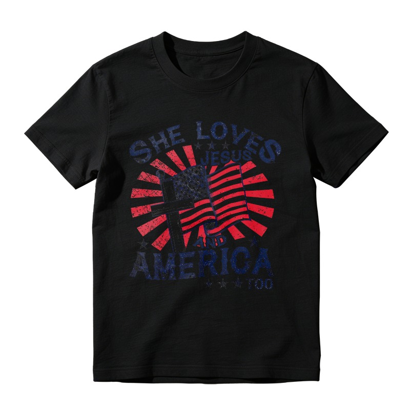 She Loves Jesus And America T-shirt