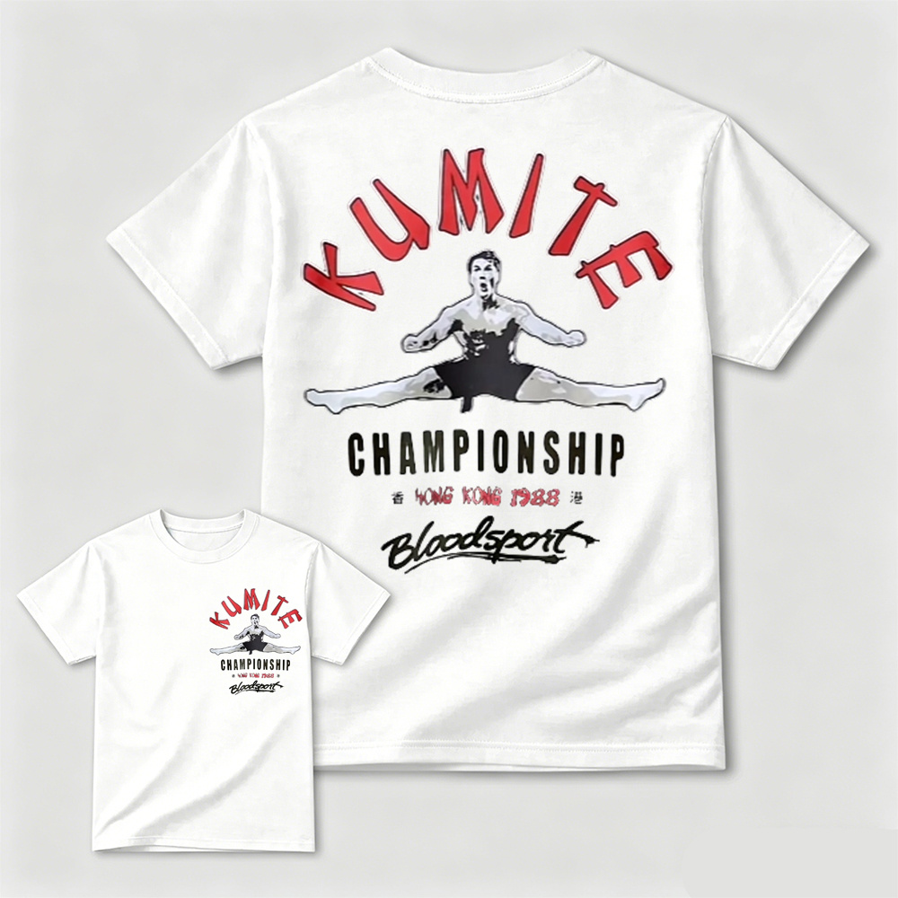 Retro Martial Arts Tournament Graphic Tee, Vintage 1988 Hong Kong Kumite Casual T‑Shirt