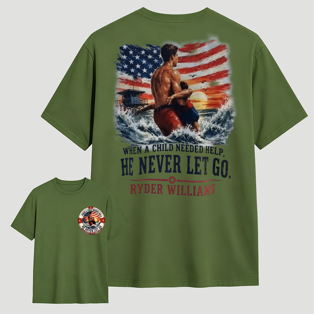 Ryder Williams Never Let Go Patriotic Graphic T-Shirt
