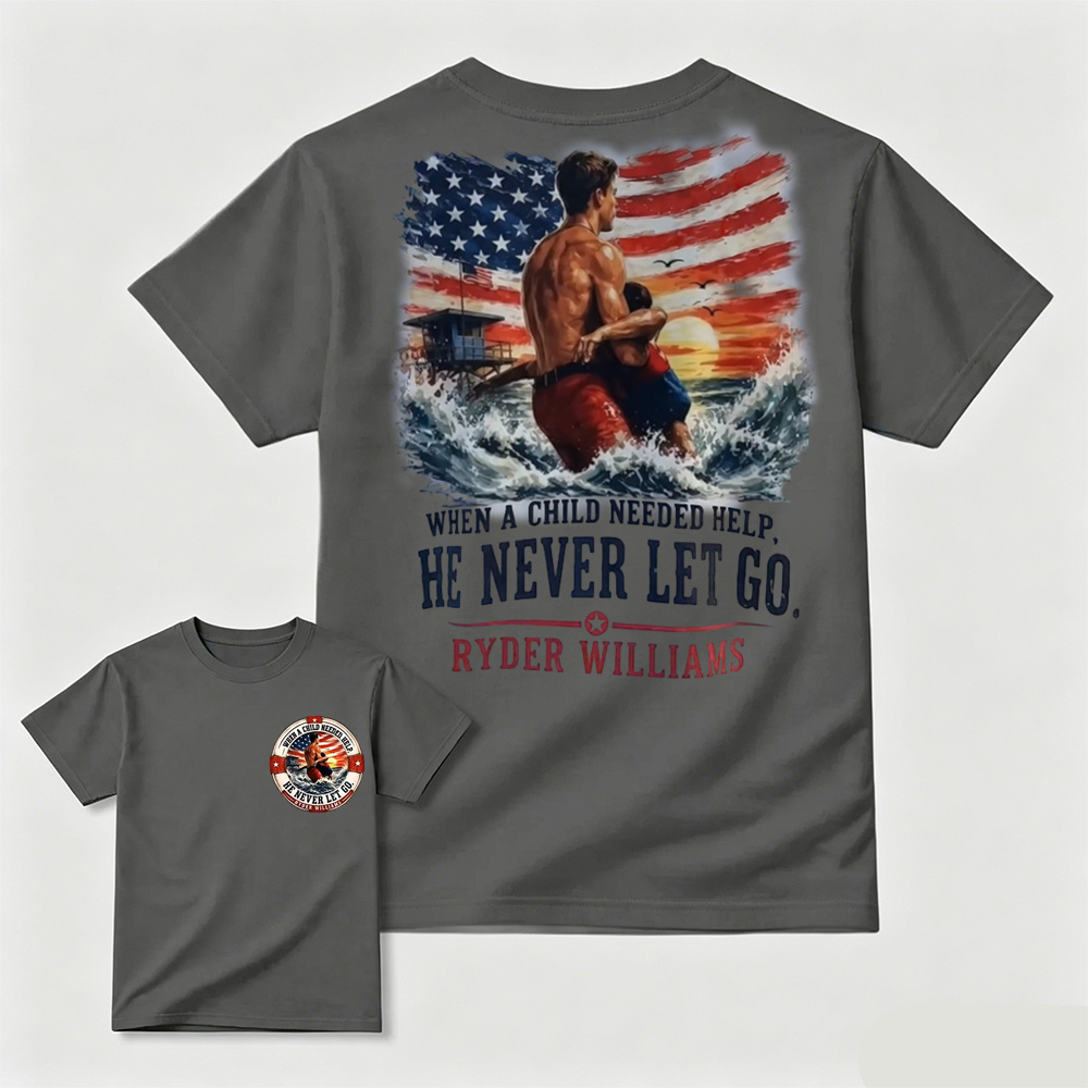 Ryder Williams Never Let Go Patriotic Graphic T-Shirt
