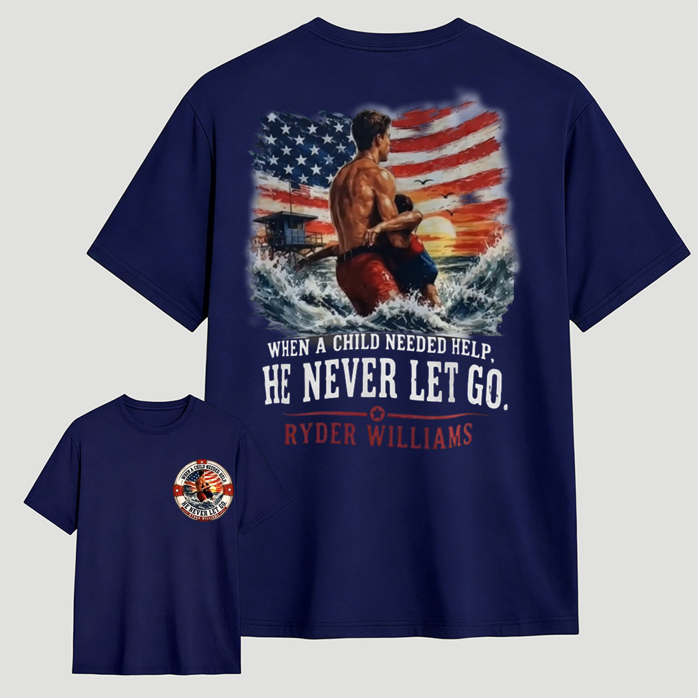 Ryder Williams Never Let Go Patriotic Graphic T-Shirt