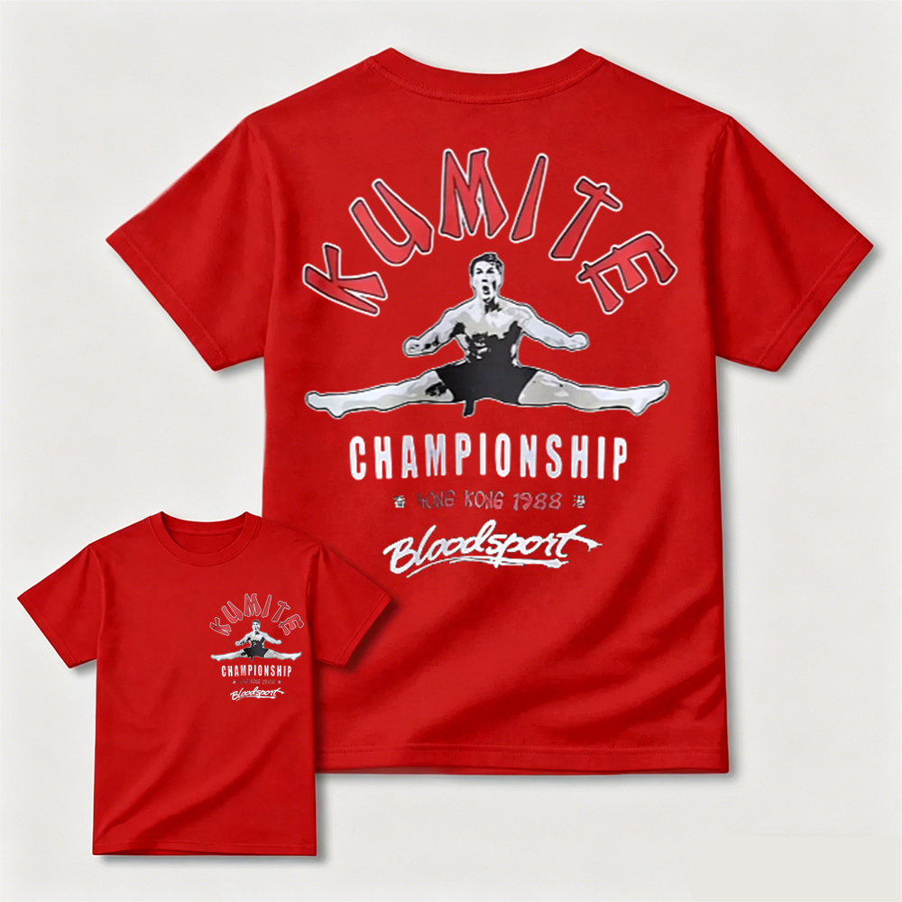 Retro Martial Arts Tournament Graphic Tee, Vintage 1988 Hong Kong Kumite Casual T‑Shirt