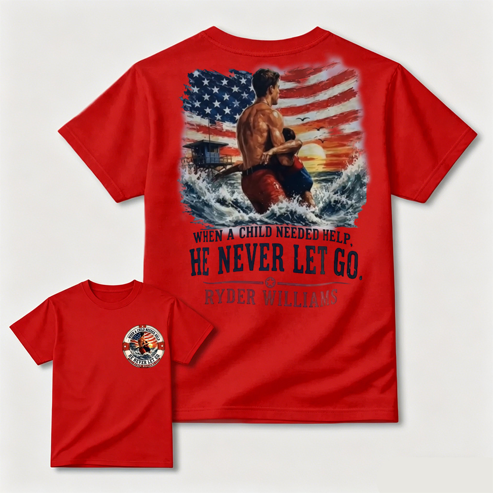 Ryder Williams Never Let Go Patriotic Graphic T-Shirt