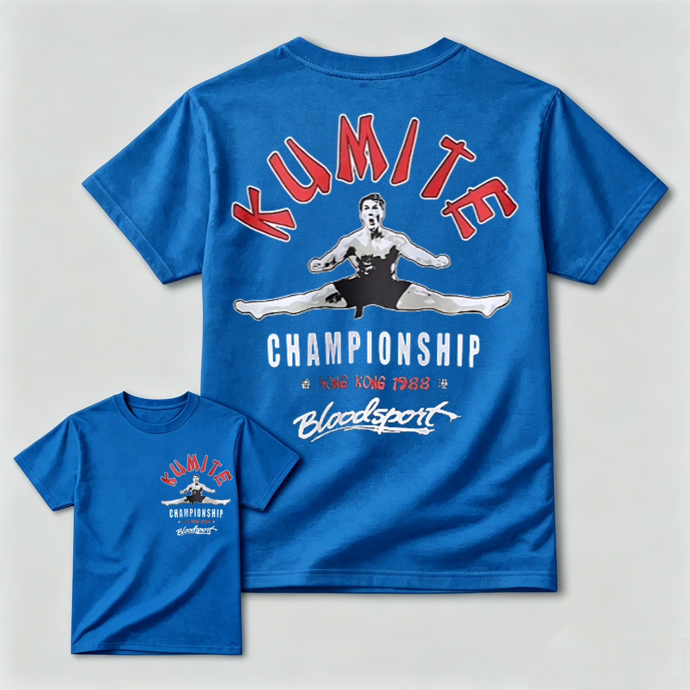 Retro Martial Arts Tournament Graphic Tee, Vintage 1988 Hong Kong Kumite Casual T‑Shirt