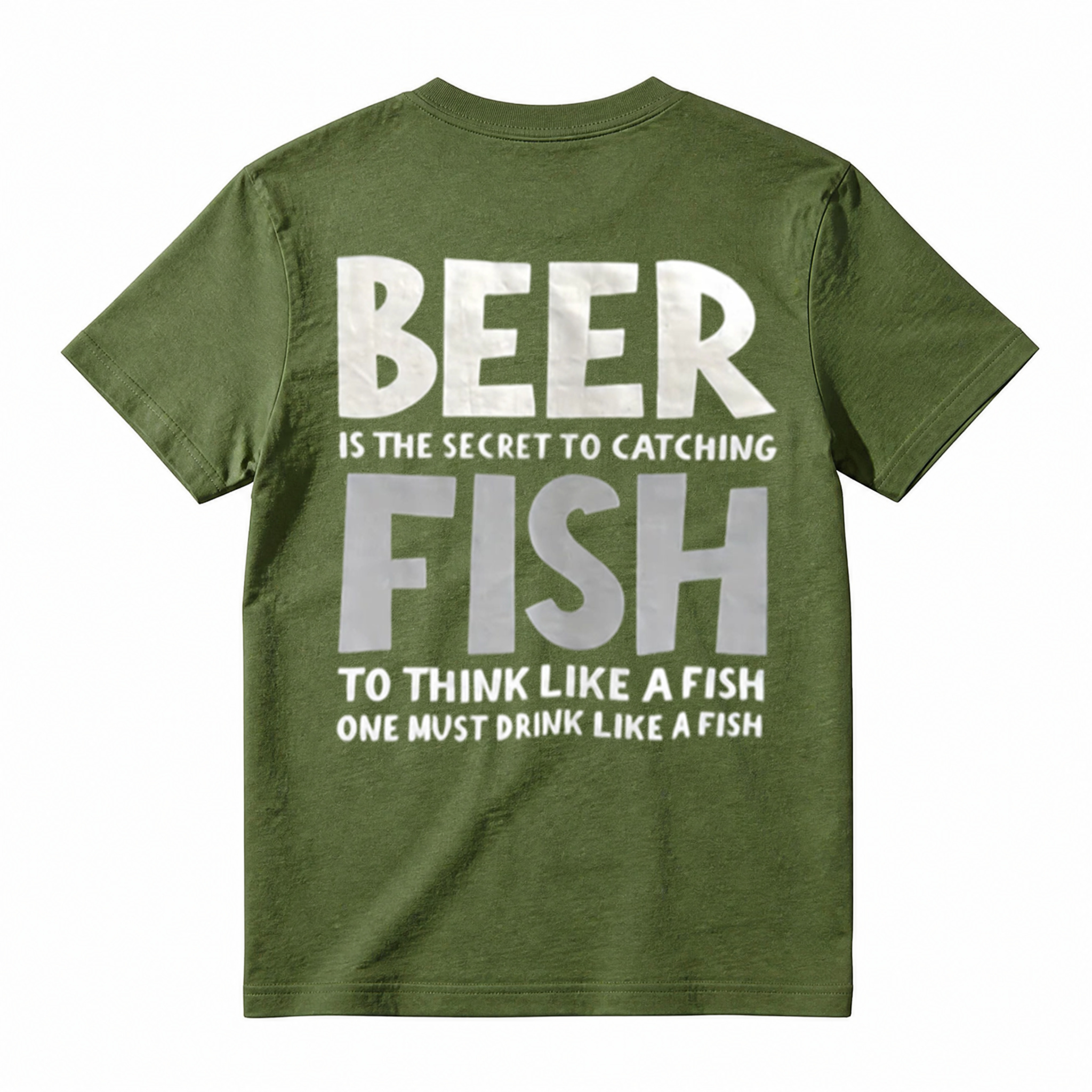 Funny Fishing Beer Lover Graphic Tee, Drink Like A Fish Humor Fisherman T‑Shirt