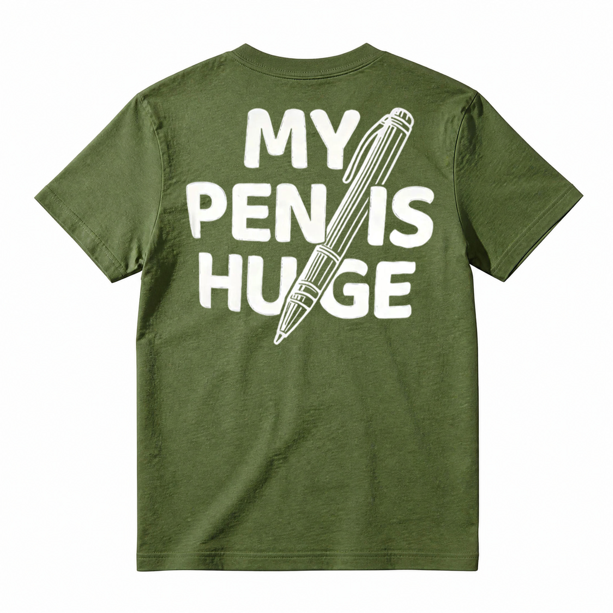 Funny Huge Pen Graphic T‑Shirt, Sarcastic Humor Joke Tee