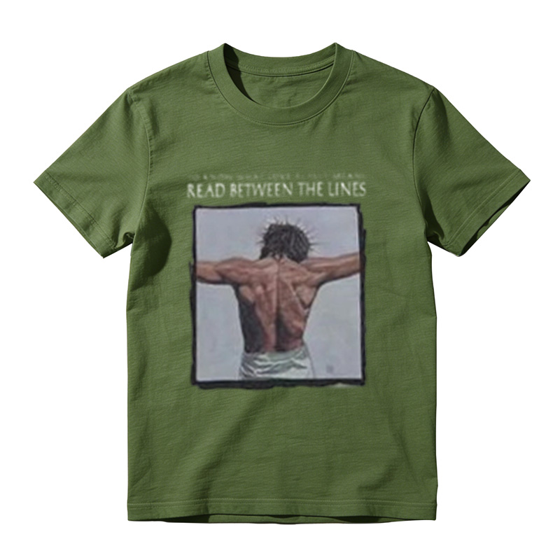 Read Between The Lines Back Figure Graphic Vintage T-Shirt