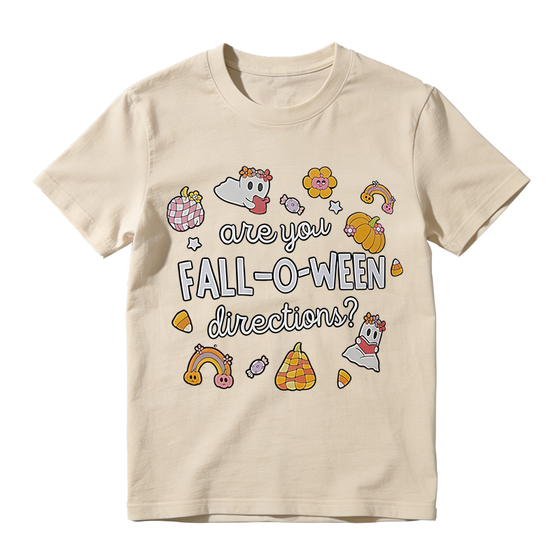 Are You Fall-O-Ween Directions T-shirt Cute Ghost Pumpkin Candy Corn Halloween Fall Tee