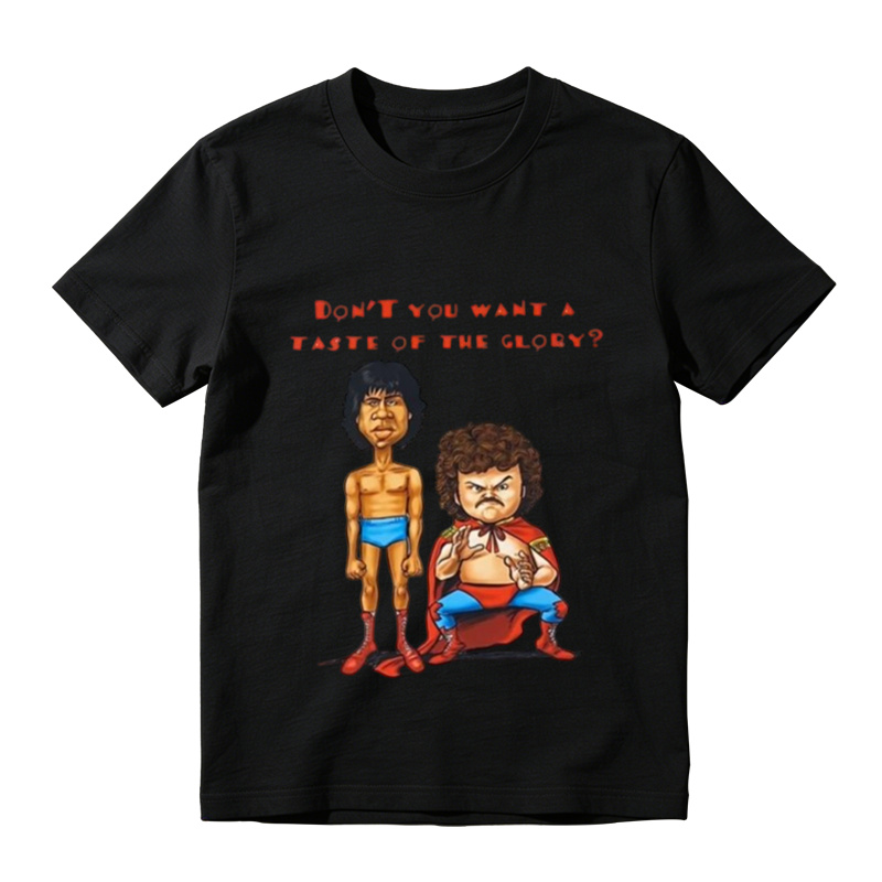 Nacho Libre Taste Of The Glory Funny Movie Graphic Tee Retro Wrestling Cartoon T Shirt