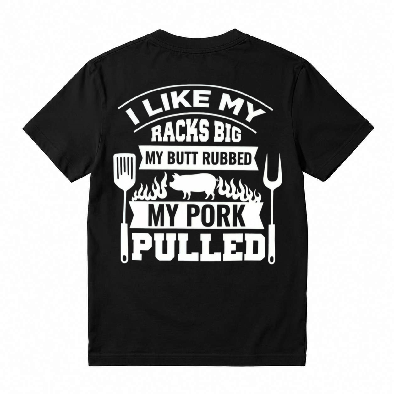 Funny BBQ Pig Graphic T-Shirt – “My Pork Pulled” Novelty Grill & BBQ Tee