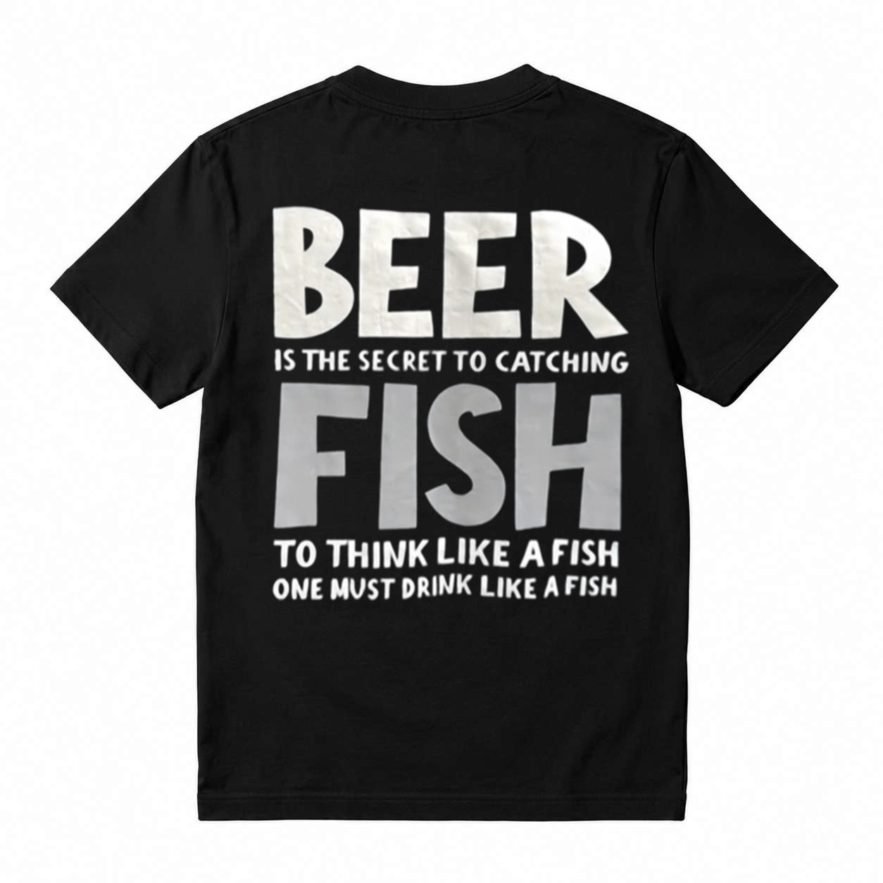 Funny Fishing Beer Lover Graphic Tee, Drink Like A Fish Humor Fisherman T‑Shirt