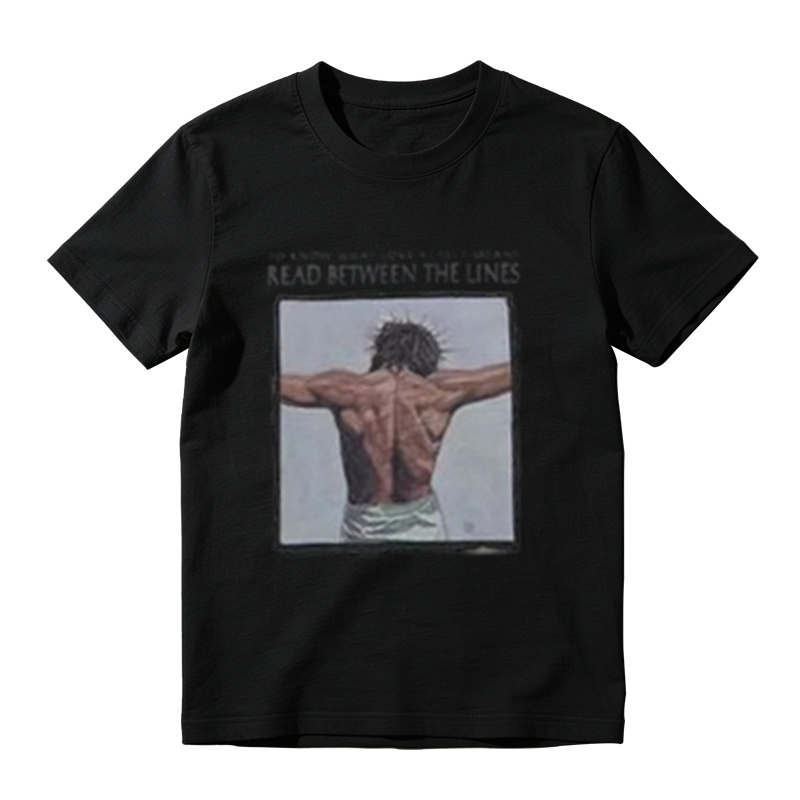 Read Between The Lines Back Figure Graphic Vintage T-Shirt