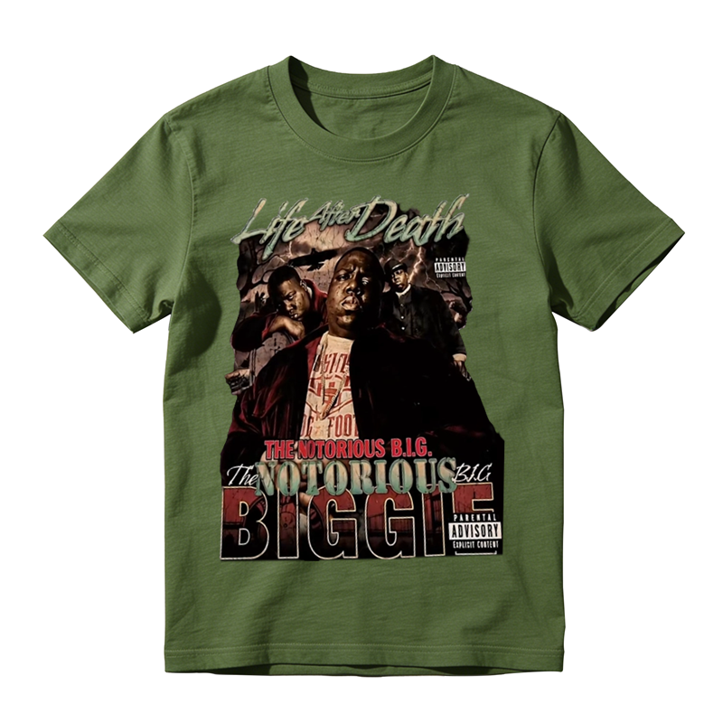 Vintage 90s Rap T‑Shirt, Life After Death Album The Notorious BIG Biggie Unisex Casual Hip‑Hop Tee