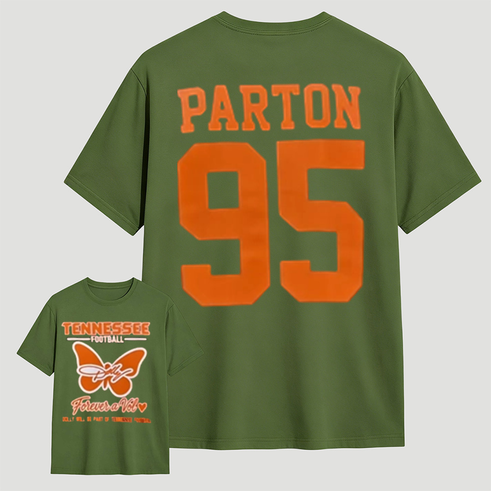 Tennessee Football Forever a Vol Parton 95 Butterfly Graphic T-Shirt