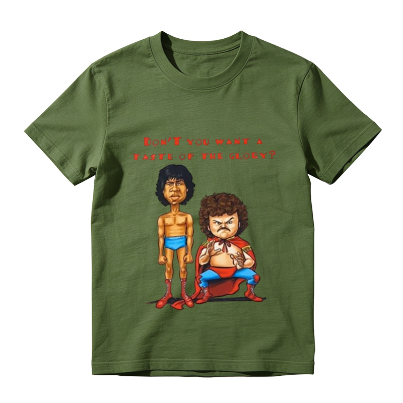 Nacho Libre Taste Of The Glory Funny Movie Graphic Tee Retro Wrestling Cartoon T Shirt