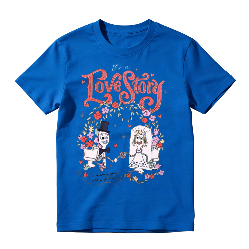 Love Story Graphic T-Shirt – Cute Cartoon Cotton Tee