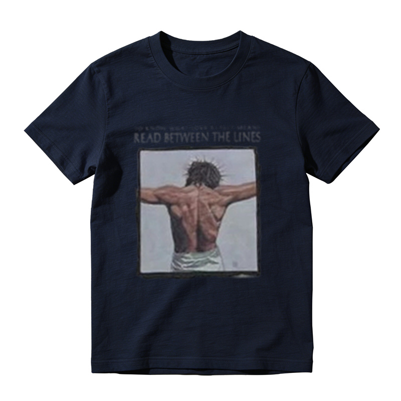 Read Between The Lines Back Figure Graphic Vintage T-Shirt