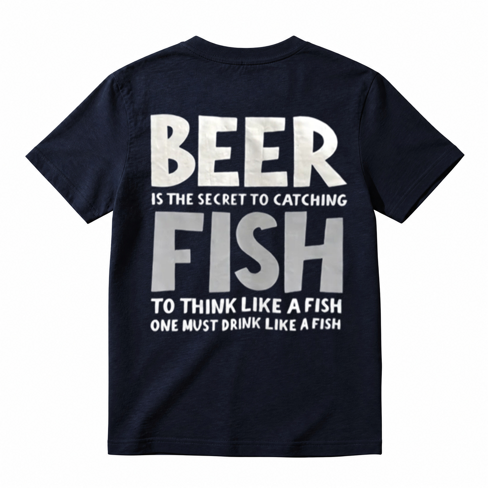 Funny Fishing Beer Lover Graphic Tee, Drink Like A Fish Humor Fisherman T‑Shirt
