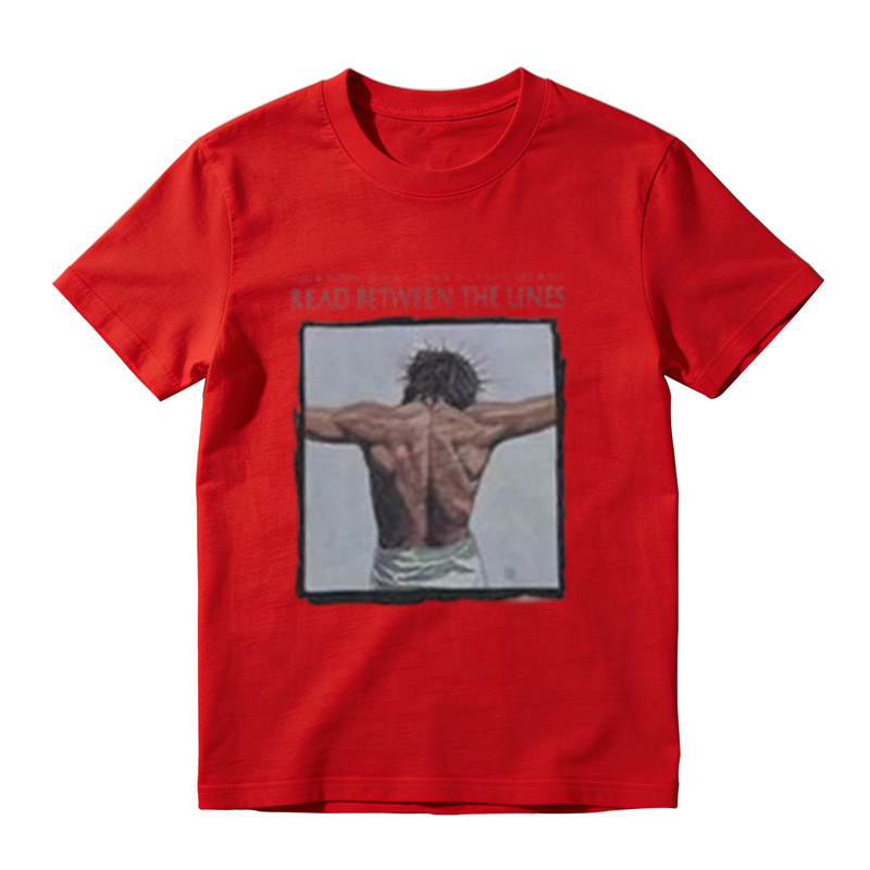 Read Between The Lines Back Figure Graphic Vintage T-Shirt