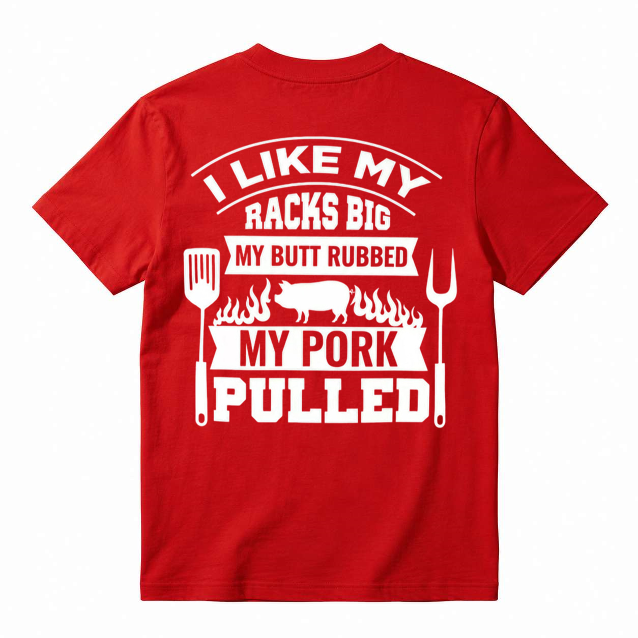 Funny BBQ Pig Graphic T-Shirt – “My Pork Pulled” Novelty Grill & BBQ Tee