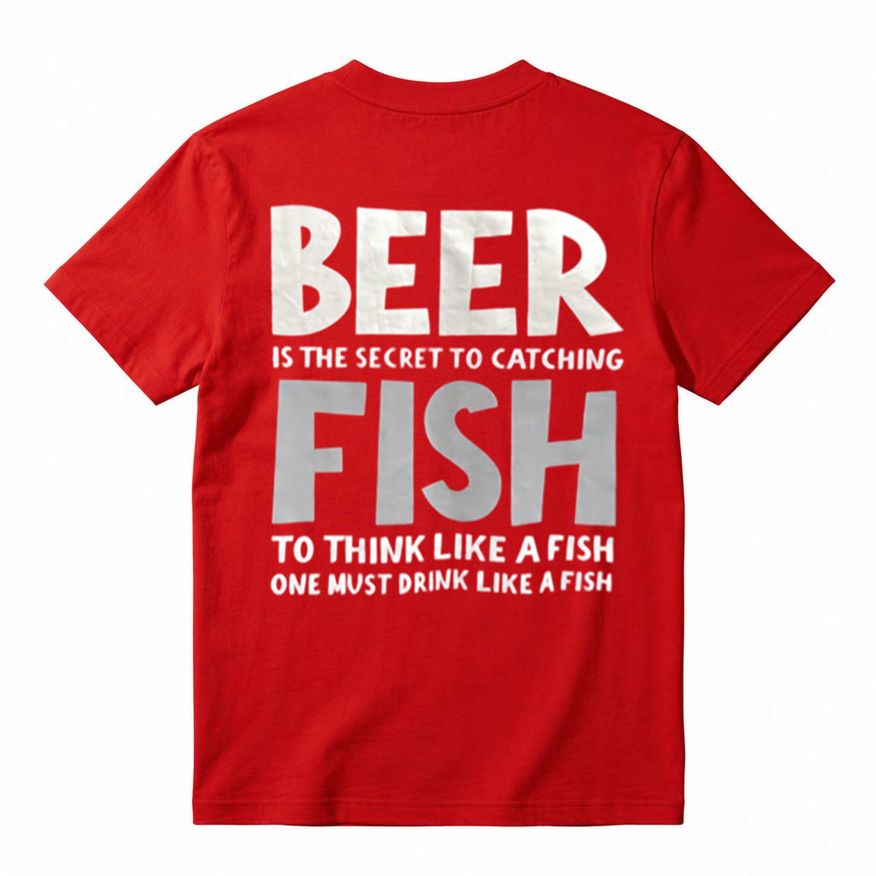 Funny Fishing Beer Lover Graphic Tee, Drink Like A Fish Humor Fisherman T‑Shirt