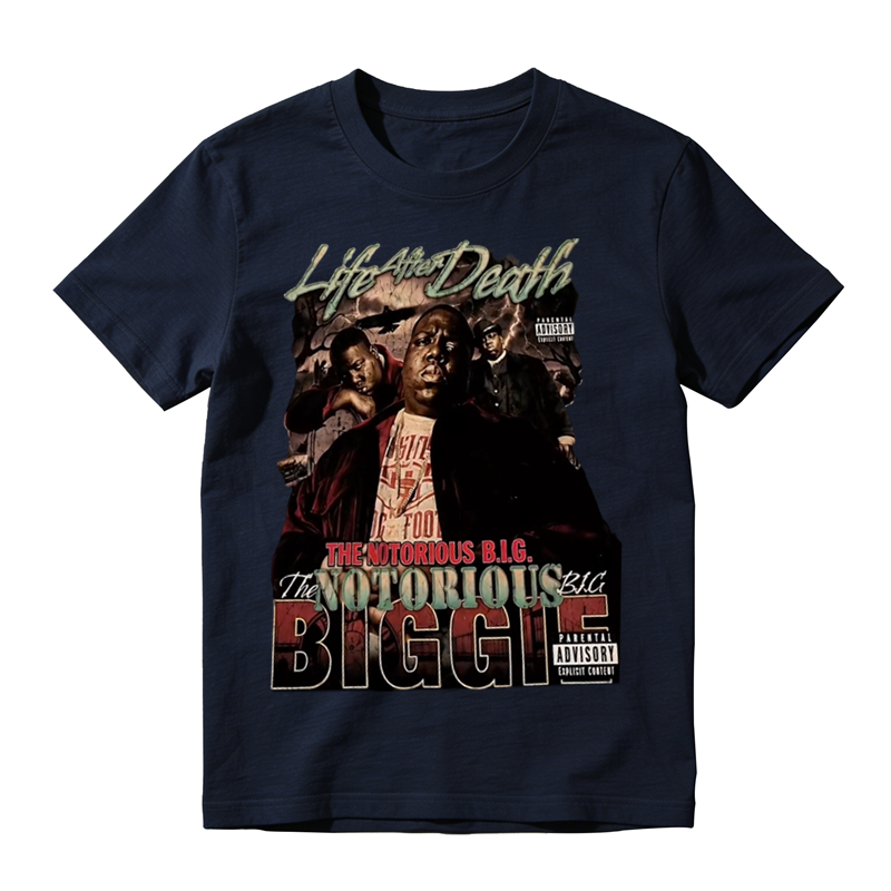 Vintage 90s Rap T‑Shirt, Life After Death Album The Notorious BIG Biggie Unisex Casual Hip‑Hop Tee