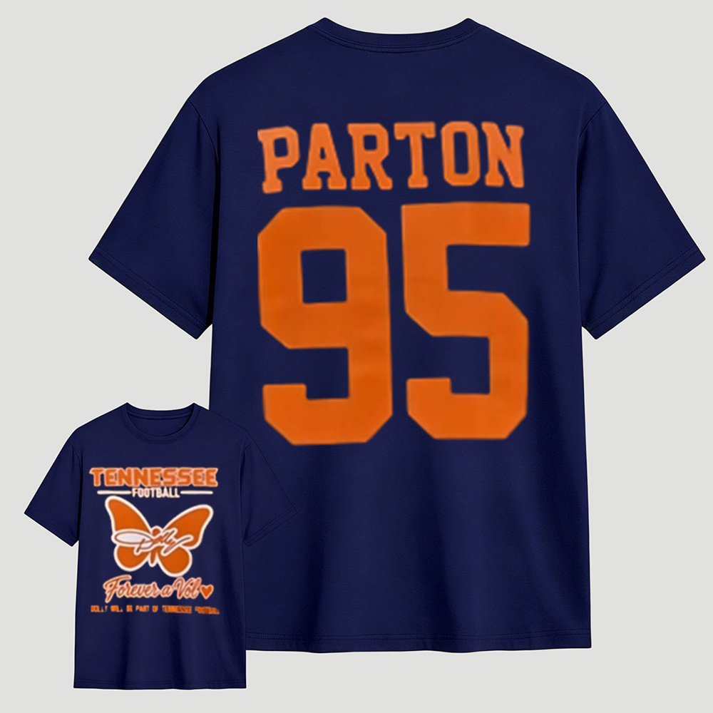 Tennessee Football Forever a Vol Parton 95 Butterfly Graphic T-Shirt