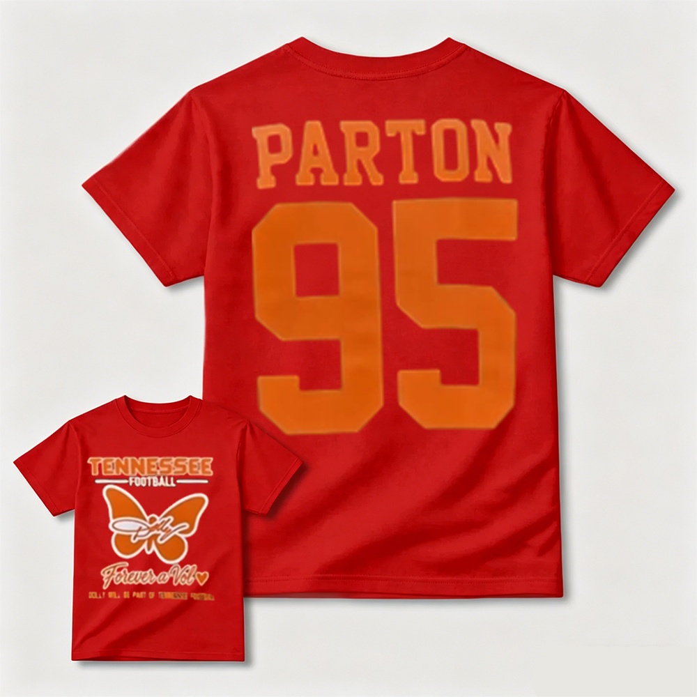 Tennessee Football Forever a Vol Parton 95 Butterfly Graphic T-Shirt