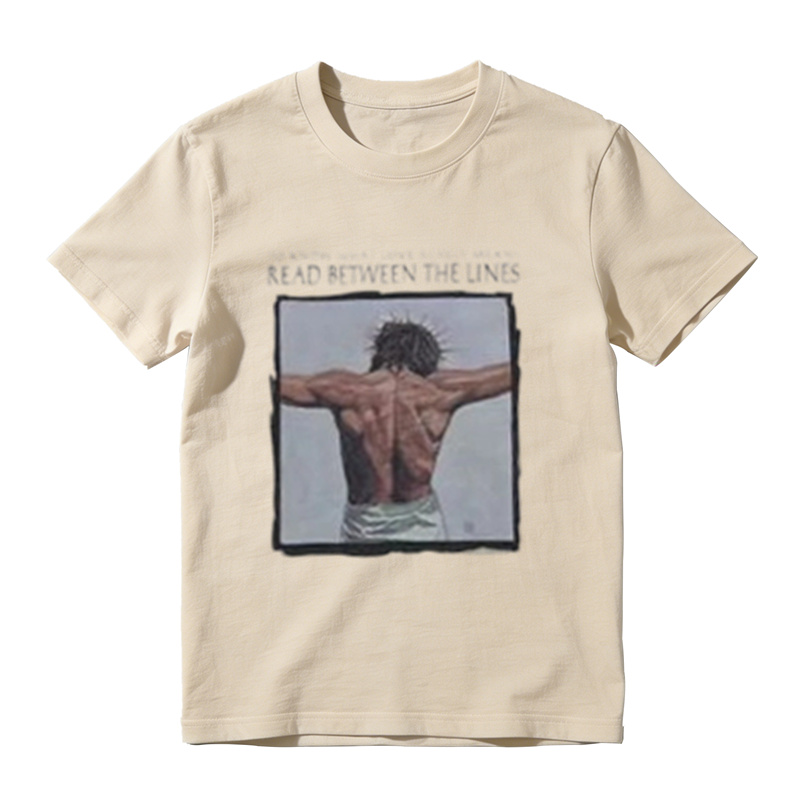 Read Between The Lines Back Figure Graphic Vintage T-Shirt