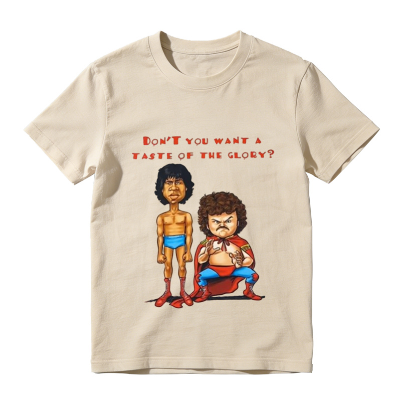 Nacho Libre Taste Of The Glory Funny Movie Graphic Tee Retro Wrestling Cartoon T Shirt