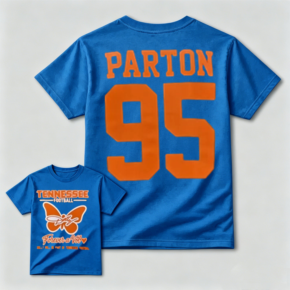 Tennessee Football Forever a Vol Parton 95 Butterfly Graphic T-Shirt
